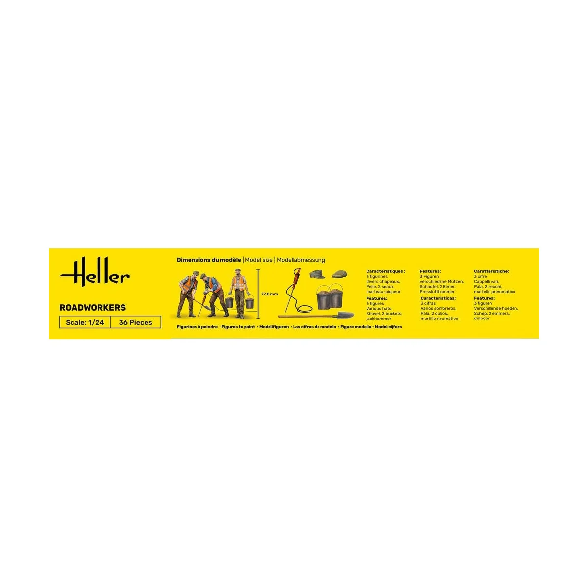 Figures, road workers 1/24 Heller - 82754 - HEL-82754 Figures, road workers 1/24 Heller - 82754 - HEL-82754