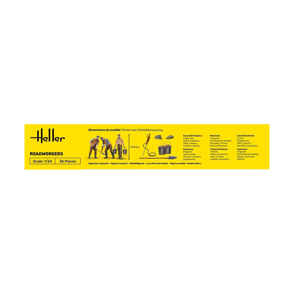 Personnages, travailleurs de la route 1/24 Heller - 82754 - HEL-82754