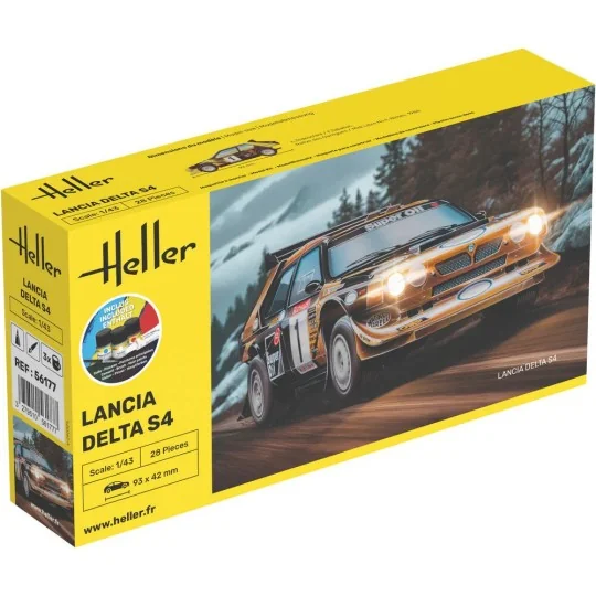 Lancia Delta S4 1/43 Heller + glue and paints - 56177 - HEL-56177 HEL-56177-Lancia Delta S4 1/43 Heller + glue and paints - 56177
