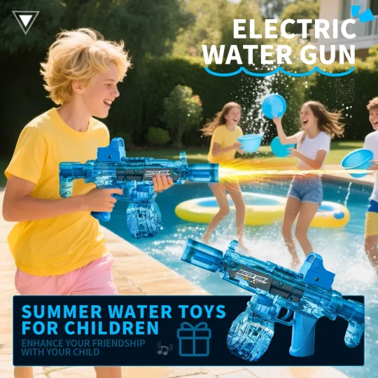 Automatic electric long-range water gun, outdoor toy, long range wi... NMRC-PISTEAUL-Automatic electric long-range water gun, outdoor toy, long range with lights