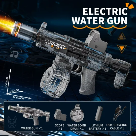 Automatic electric long-range water gun, outdoor toy, long range wi... NMRC-PISTEAUL-Automatic electric long-range water gun, outdoor toy, long range with lights