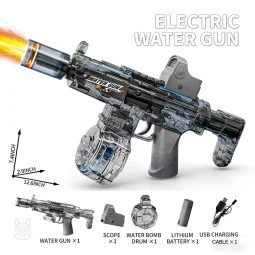 Automatic electric long-range water gun, outdoor toy, long range wi...