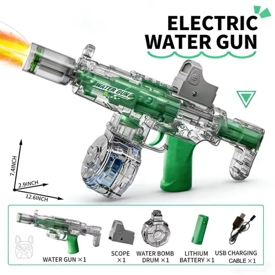 Pistolet à eau long électrique automatique, jouet d'extérieur, long... NMRC-PISTEAUL-Pistolet à eau long électrique automatique, jouet d'extérieur, longue portée avec lumières