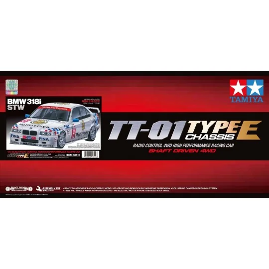 58516-Tamiya BMW 318i STW TT-01E 1/10 RC car kit - 58516