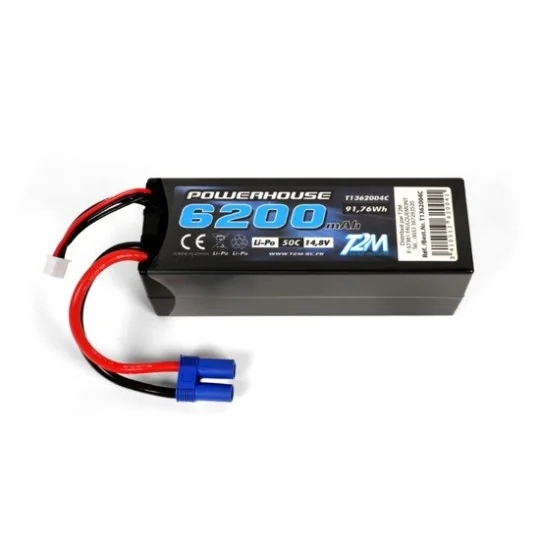 T1362004C-Li-Po 4S 14.8V 6200mAh 50C shelled (EC5) T2M - T1362004C