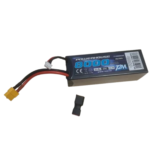 T1380003C-Li-Po 3S 11.1V 8000mAh 50C shell (XT60/Dean) T2M - T1380003C