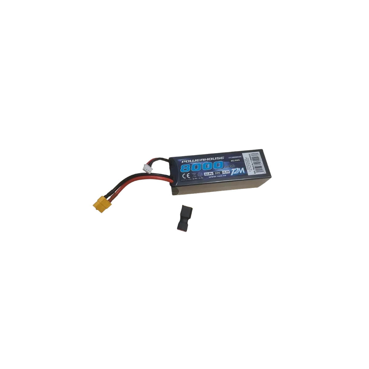 Li-Po 3S 11.1V 8000mAh 50C shell (XT60/Dean) T2M - T1380003C - T138...