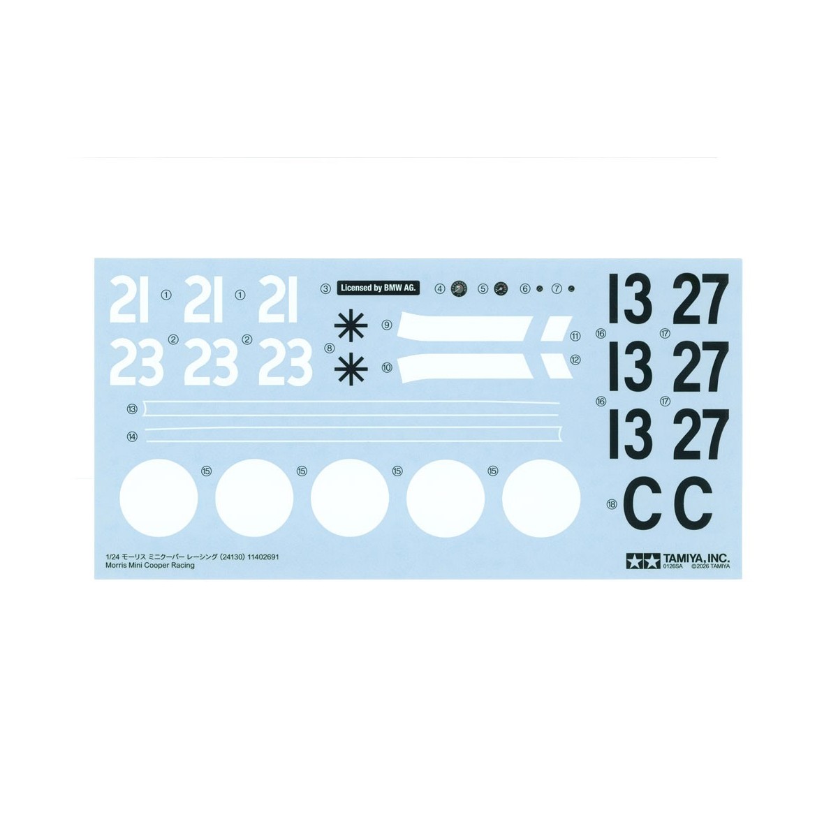 Morris Mini Cooper Racing 1/24 Tamiya 24130 Model Kit - 24130