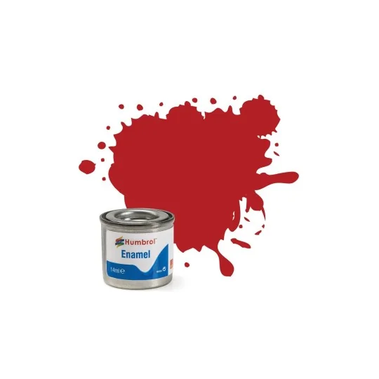 Enamel Paint 153: Matt Insignia Red (Mat) - 14ml Humbrol AA1660 AA1660-Enamel Paint 153: Matt Insignia Red (Mat) - 14ml Humbrol AA1660