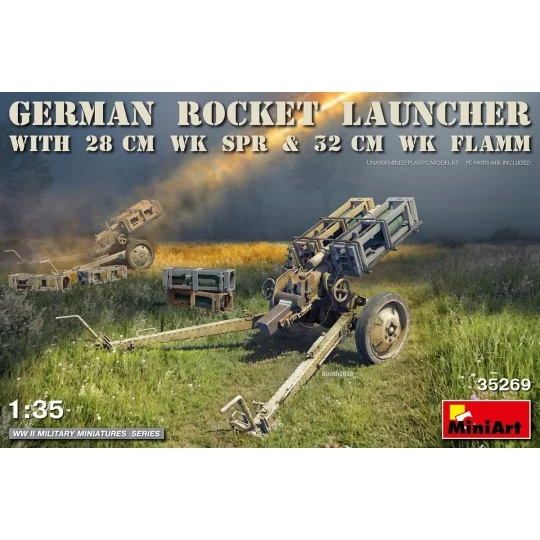35269-German rocket launcher with 28 cm WK Spr and 32 cm WK Flamm 1/35 MiniArt - 35269