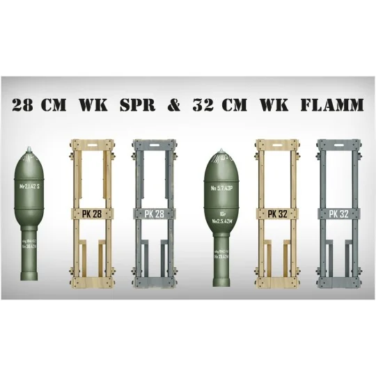 35269-German rocket launcher with 28 cm WK Spr and 32 cm WK Flamm 1/35 MiniArt - 35269