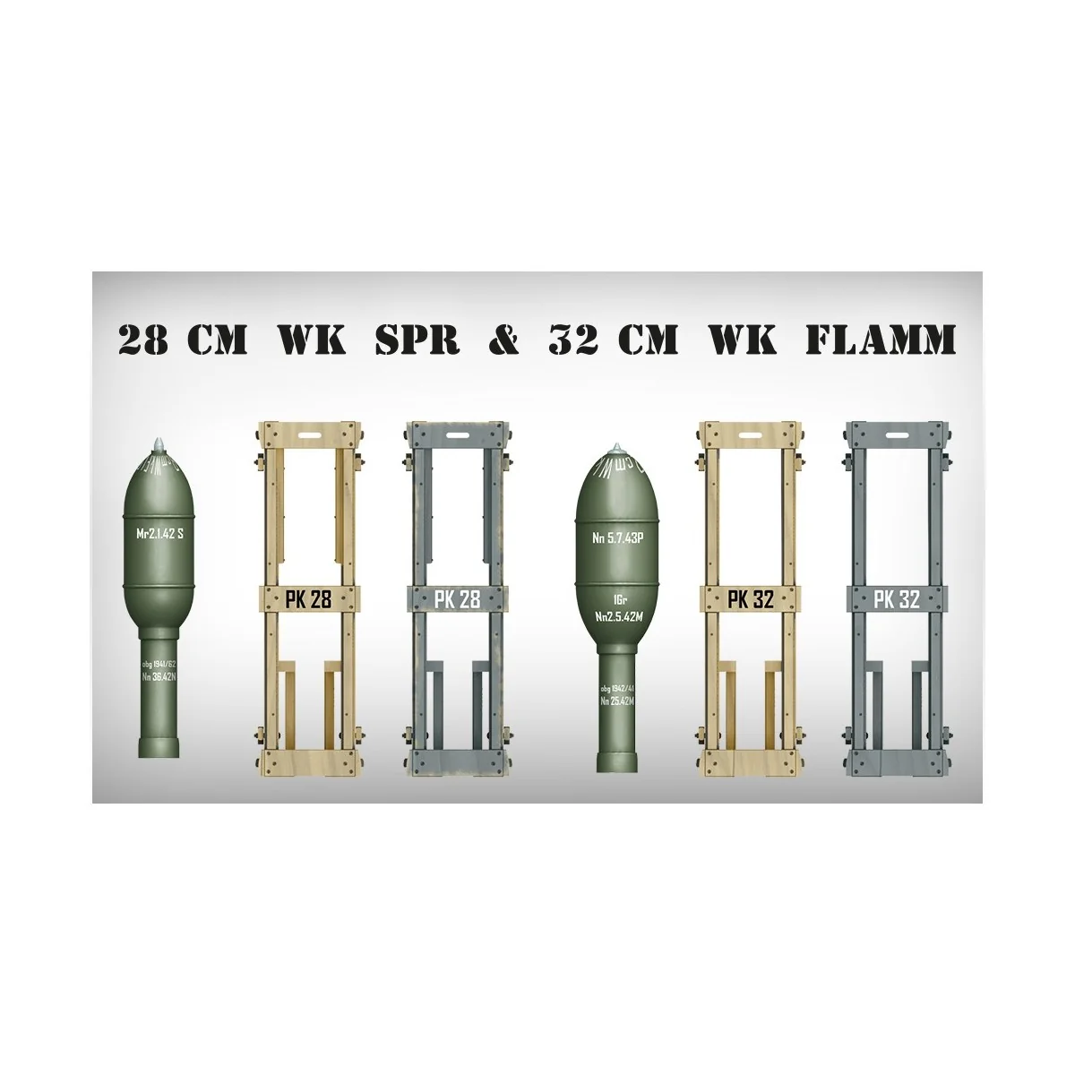 Lance roquette allemand avec 28 cm WK Spr et 32 cm WK Flamm 1/35 Mi... Lance roquette allemand avec 28 cm WK Spr et 32 cm WK Flamm 1/35 Mi...