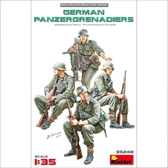 German Panzergrenadier figures (x4) 1/35 MiniArt - 35248 - 35248 35248-German Panzergrenadier figures (x4) 1/35 MiniArt - 35248