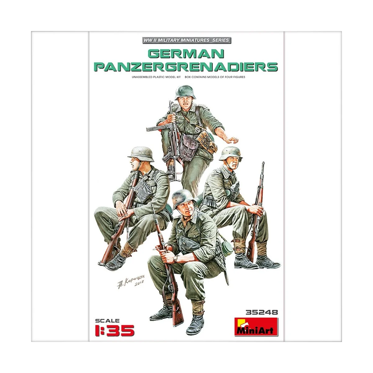 German Panzergrenadier figures (x4) 1/35 MiniArt - 35248 - 35248 German Panzergrenadier figures (x4) 1/35 MiniArt - 35248 - 35248
