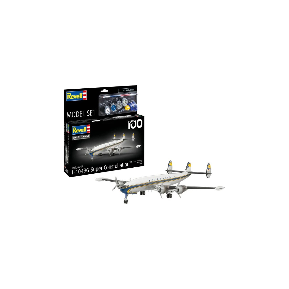1/144 scale Lockheed L.1049G Super Constellation Lufthansa model airplane... 1/144 scale Lockheed L.1049G Super Constellation Lufthansa model airplane...