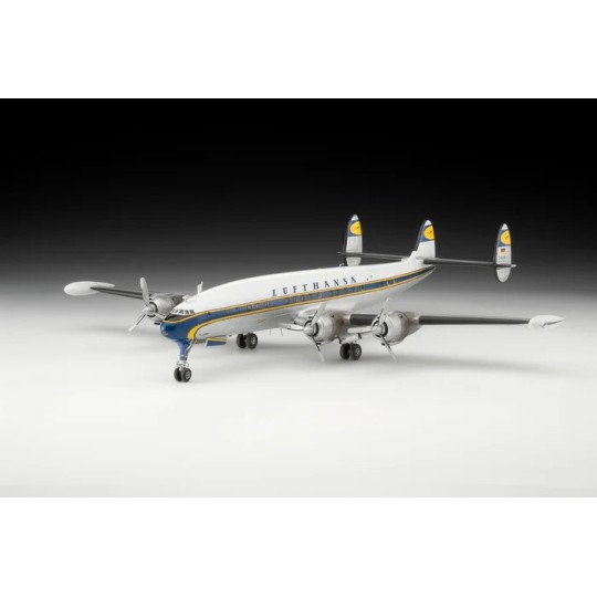 Maquette avion Lockheed L.1049G Super Constellation Lufthansa 1/144... 63745-Maquette avion Lockheed L.1049G Super Constellation Lufthansa 1/144 + peintures Revell - 63745