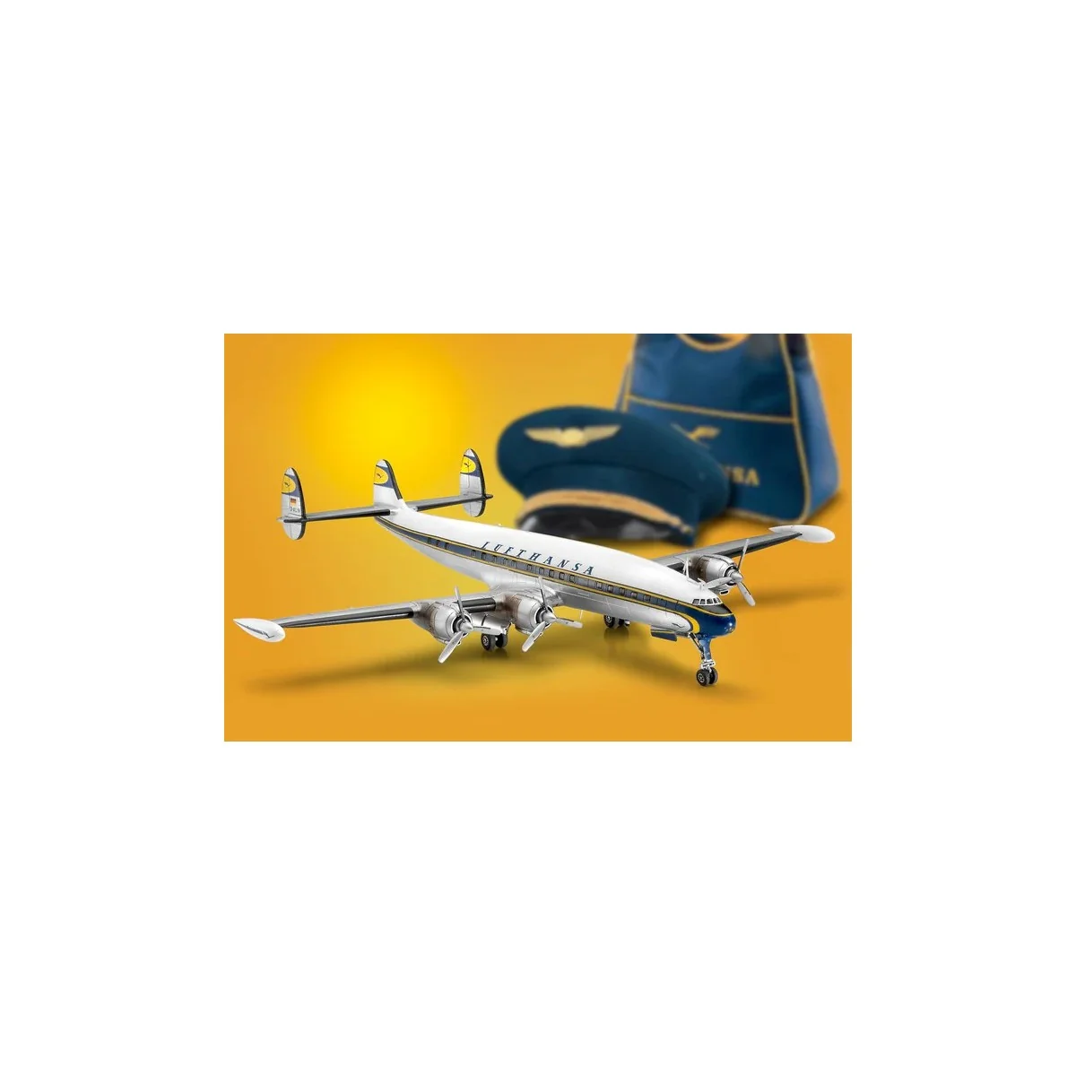 1/144 scale Lockheed L.1049G Super Constellation Lufthansa model airplane... 1/144 scale Lockheed L.1049G Super Constellation Lufthansa model airplane...