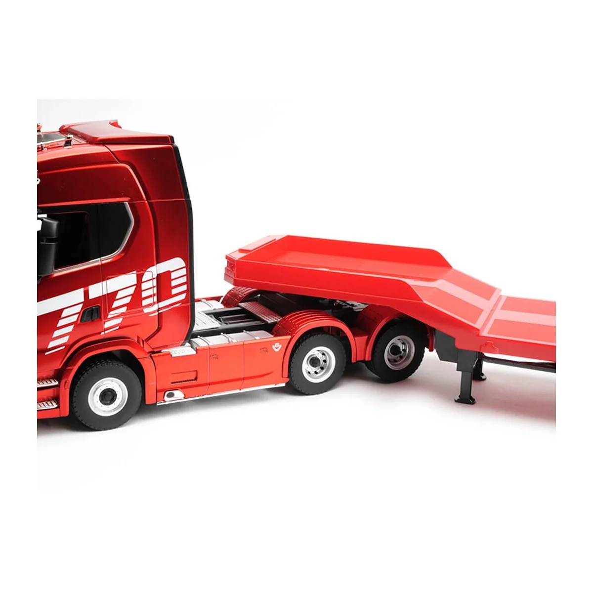 Flatbed trailer for Scania 770S red 1/18 Huina - CY1502 - CY1502 Flatbed trailer for Scania 770S red 1/18 Huina - CY1502 - CY1502
