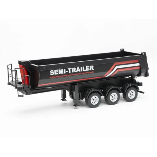 CY1509-Remorque benne RC noire pour Scania 770S 1/18 Huina