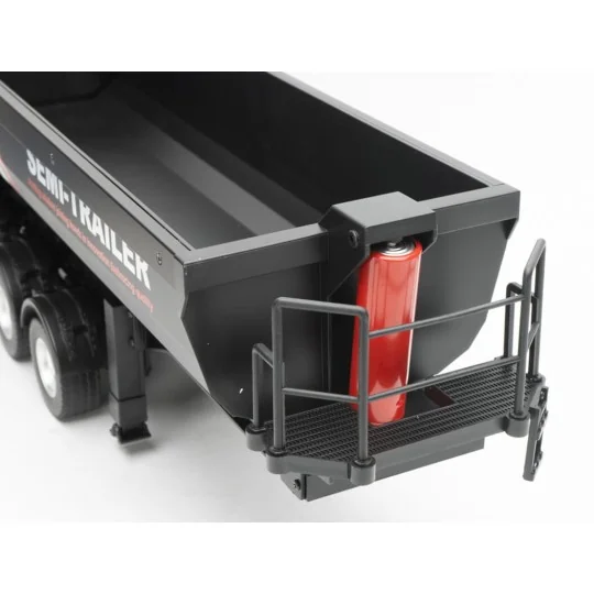 CY1509-Remorque benne RC noire pour Scania 770S 1/18 Huina