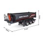 Remorque benne RC noire pour Scania 770S 1/18 Huina - CY1509 CY1509-Remorque benne RC noire pour Scania 770S 1/18 Huina