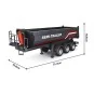 CY1509-Remorque benne RC noire pour Scania 770S 1/18 Huina
