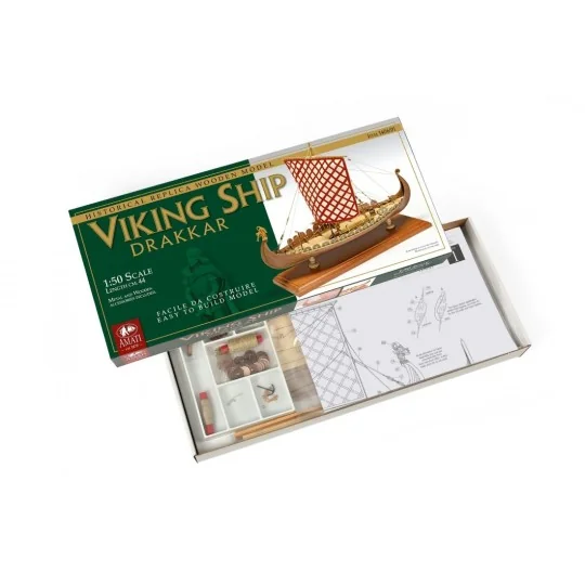 Viking Drakkar ship 1/50 scale wooden boat Amati - 1406/01 - 1406/01 1406/01-Viking Drakkar ship 1/50 scale wooden boat Amati - 1406/01