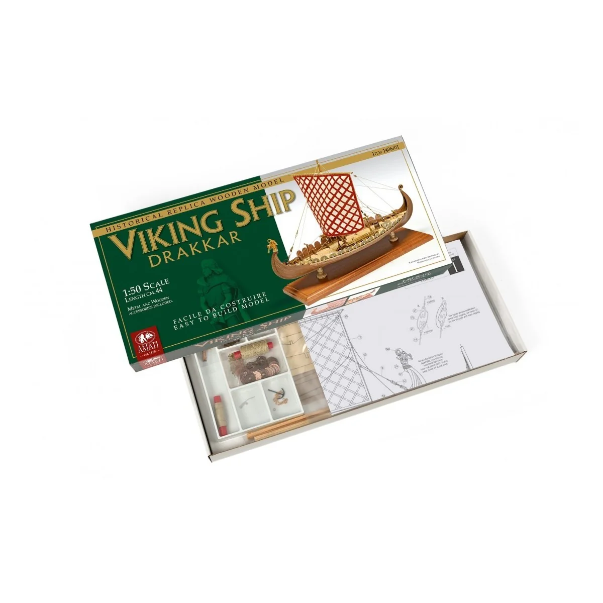 Viking Drakkar ship 1/50 scale wooden boat Amati - 1406/01 - 1406/01 Viking Drakkar ship 1/50 scale wooden boat Amati - 1406/01 - 1406/01