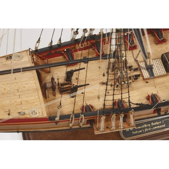 Maquette bateau en bois HM Badger 1777 1/64 Amati - 1300/07 - 1300/07 1300/07-Maquette bateau en bois HM Badger 1777 1/64 Amati - 1300/07