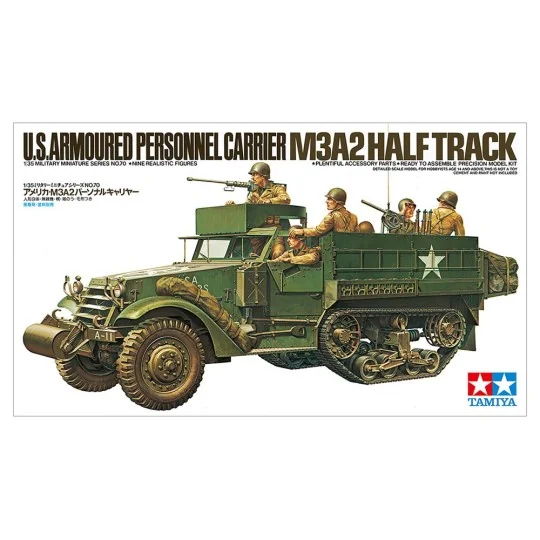 Maquette militaire Tamiya U.S. Armored Personnel Carrier M3A2 Half-... 35070-Maquette militaire Tamiya U.S. Armored Personnel Carrier M3A2 Half-Track 1/35 - 35070