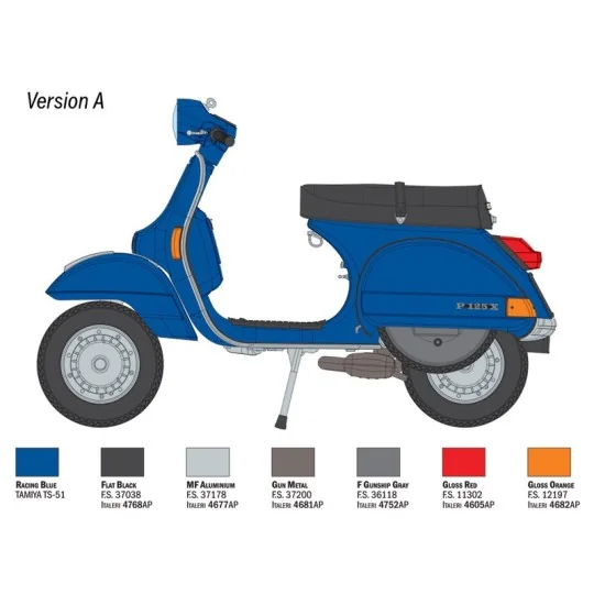 Italeri Vespa PX 125/150 1978 1/9 motorcycle model - 4645 - I4645 I4645-Italeri Vespa PX 125/150 1978 1/9 motorcycle model - 4645