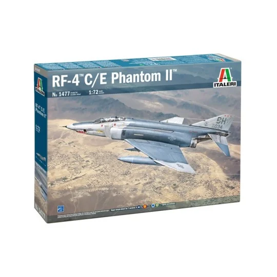 RF-4 C/E Phantom II 1/72 scale model airplane by Italeri - 1477 - I1477 I1477-RF-4 C/E Phantom II 1/72 Italeri aircraft model - 1477