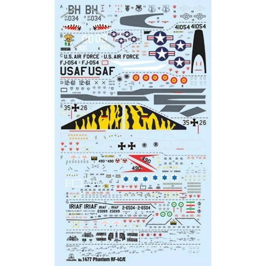 RF-4 C/E Phantom II 1/72 scale model airplane by Italeri - 1477 - I1477 I1477-RF-4 C/E Phantom II 1/72 Italeri aircraft model - 1477