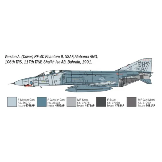 Maquette avion RF-4 C/E Phantom II 1/72 Italeri - 1477 - I1477 I1477-Maquette avion RF-4 C/E Phantom II 1/72 Italeri - 1477