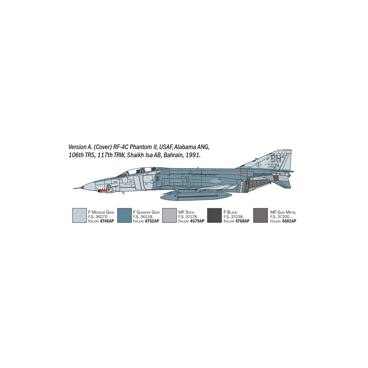 Maquette avion RF-4 C/E Phantom II 1/72 Italeri - 1477 - I1477 Maquette avion RF-4 C/E Phantom II 1/72 Italeri - 1477 - I1477
