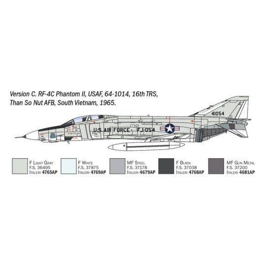 Maquette avion RF-4 C/E Phantom II 1/72 Italeri - 1477 - I1477 I1477-Maquette avion RF-4 C/E Phantom II 1/72 Italeri - 1477
