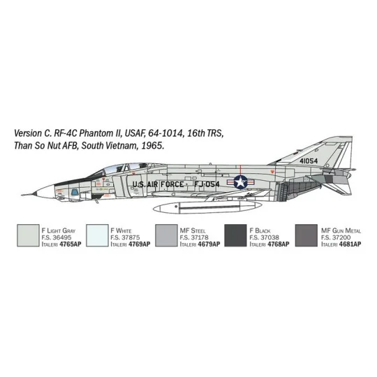 RF-4 C/E Phantom II 1/72 scale model airplane by Italeri - 1477 - I1477 I1477-RF-4 C/E Phantom II 1/72 Italeri aircraft model - 1477