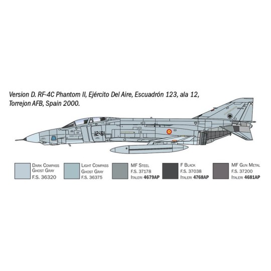 Maquette avion RF-4 C/E Phantom II 1/72 Italeri - 1477 - I1477 I1477-Maquette avion RF-4 C/E Phantom II 1/72 Italeri - 1477