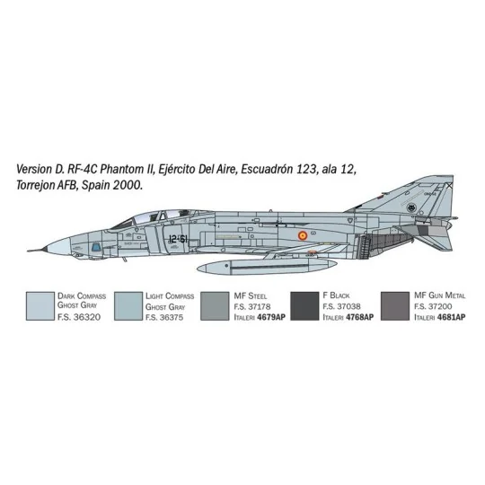 RF-4 C/E Phantom II 1/72 scale model airplane by Italeri - 1477 - I1477 I1477-RF-4 C/E Phantom II 1/72 Italeri aircraft model - 1477