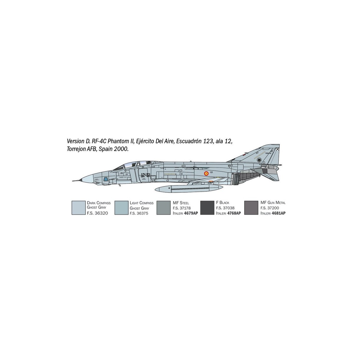 RF-4 C/E Phantom II 1/72 scale model airplane by Italeri - 1477 - I1477