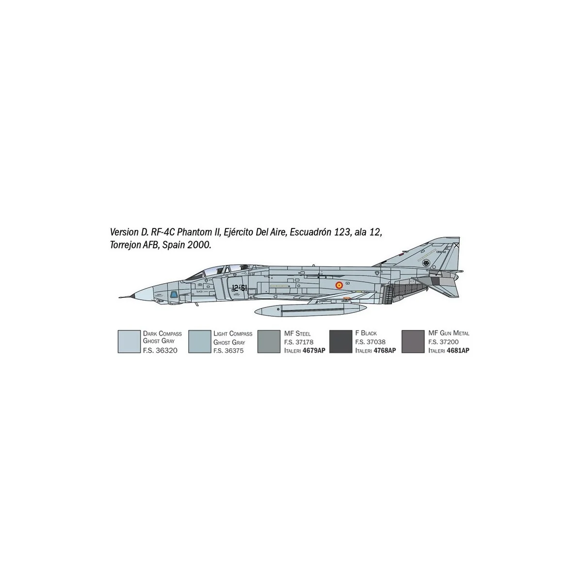 RF-4 C/E Phantom II 1/72 scale model airplane by Italeri - 1477 - I1477 RF-4 C/E Phantom II 1/72 scale model airplane by Italeri - 1477 - I1477
