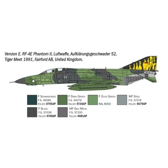Maquette avion RF-4 C/E Phantom II 1/72 Italeri - 1477 - I1477 I1477-Maquette avion RF-4 C/E Phantom II 1/72 Italeri - 1477