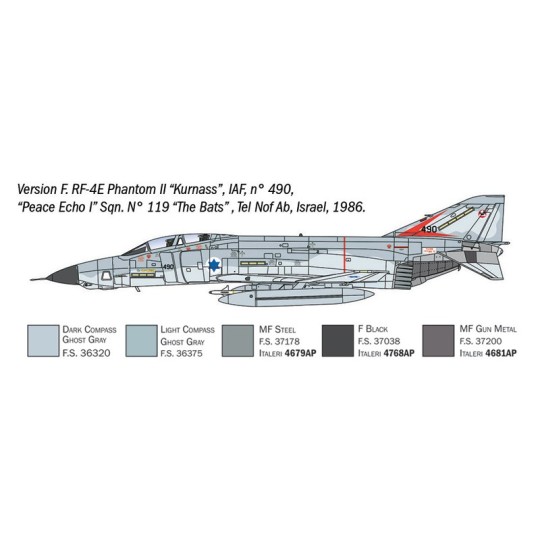Maquette avion RF-4 C/E Phantom II 1/72 Italeri - 1477 - I1477 I1477-Maquette avion RF-4 C/E Phantom II 1/72 Italeri - 1477