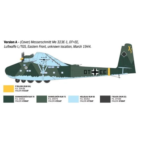 Messerschmitt Me 323 Gigant 1/72 scale model airplane by Italeri - ... I90104-Messerschmitt Me 323 Gigant 1/72 scale model airplane by Italeri - 90104