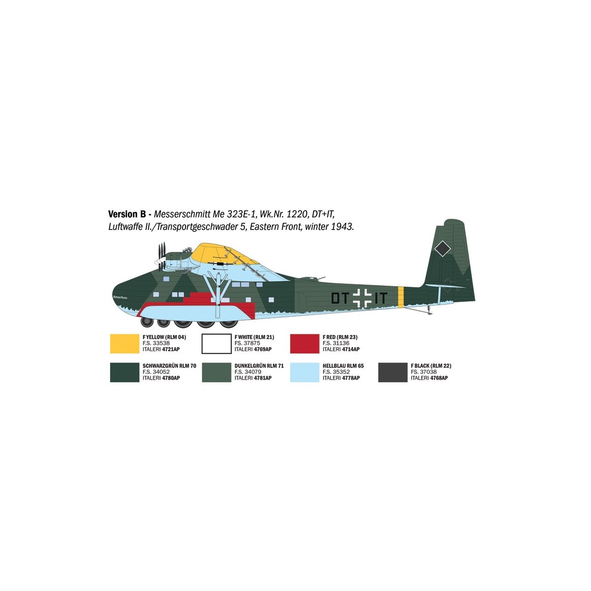 Maquette avion Messerschmitt Me 323 Gigant 1/72 Italeri - 90104 - I...