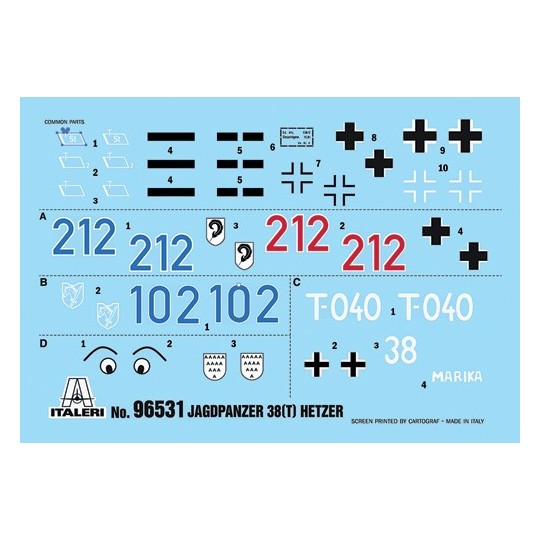 I96531-Maquette char Italeri Jagdpanzer 38(t) Hetzer 1/35 - 96531