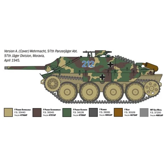 I96531-Maquette char Italeri Jagdpanzer 38(t) Hetzer 1/35 - 96531