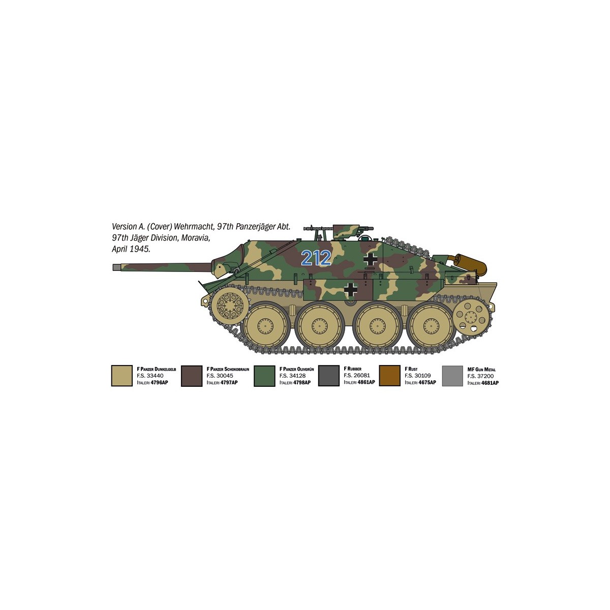 Maquette char Italeri Jagdpanzer 38(t) Hetzer 1/35 - 96531 - I96531
