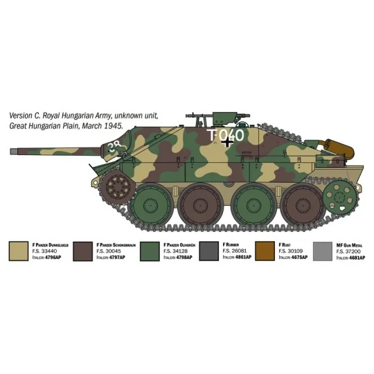I96531-Italeri Jagdpanzer 38(t) Hetzer tank model 1/35 - 96531