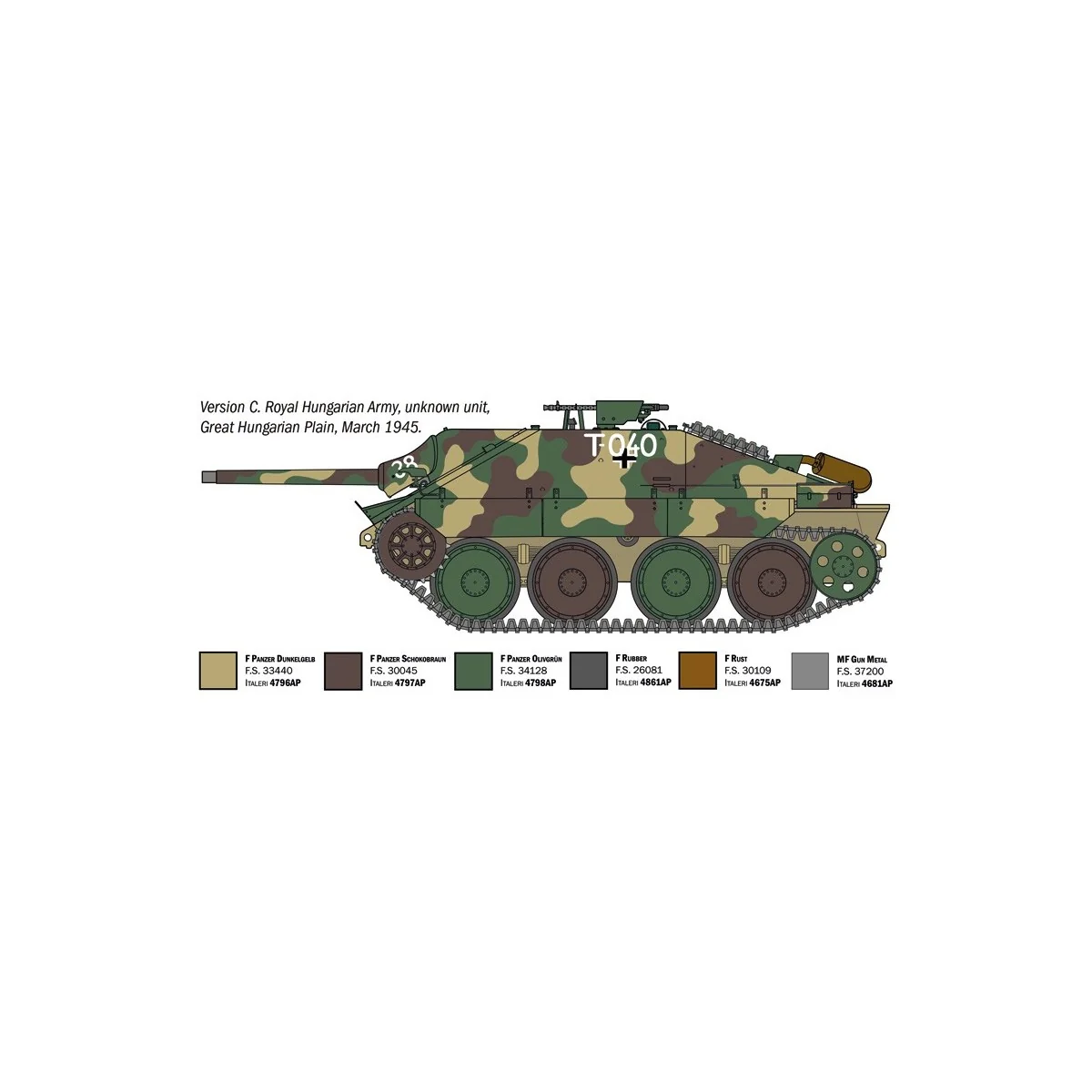 Italeri Jagdpanzer 38(t) Hetzer tank model 1/35 - 96531 - I96531